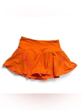 FP movement by free people orange pleats and thank you tennis skirt skort S NWOT